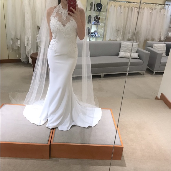 Demetrios Halter wedding dress